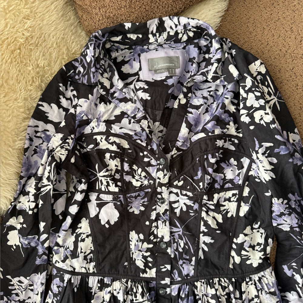 Anthropologie Corset Shirt Dress - Picture 4 of 8